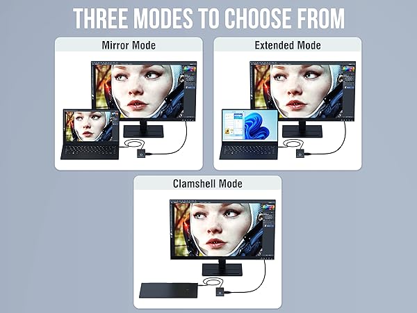 THREE MODES TO CHOOSE FROM