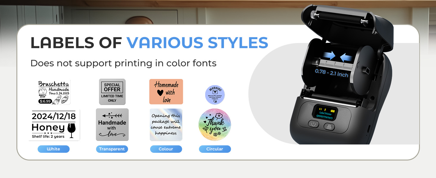 Bluetooh label maker