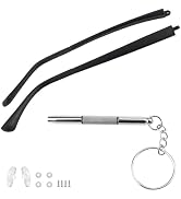 DOERDO 1 Pair Glasses Replacement Arms, Universal Glasses Legs, with Repair Tools, Screws, Matte ...