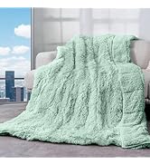 Cottonblue Adults Weighted Blanket 15lbs 60x80 inches for Queen Bed, Faux Fur Sherpa Weighted Bla...