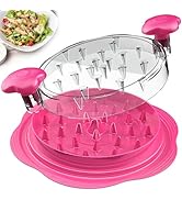 SURETIVIAN Chicken Shredder Large Chicken Breast Shredder Tool Twist with Brush&amp;Fork, Visible Mea...