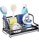 Consumest Sponge Holder Kitchen Sink Caddy Organizer, 304 Stainless Steel Kitchen Sink Organizer,...