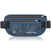 travel inspira Travel Money Belt with Slim Anti-Theft RFID Blocking Passport Holder for Travel Co...