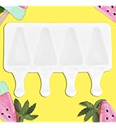 Ice Cream Mold, Multi-Grid Silicone Ice Bar Mold Heat-Proof Reusable Ice Cream Making Molds Kitch...