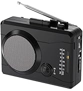 Cassette Player Recorder, Portable Retro Tape Player Audio Recording, AM/FM Radio, Tape to MP3 Co...