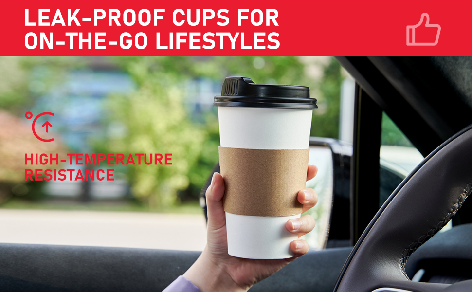 Disposable Paper Cups with Lids and Sleeves