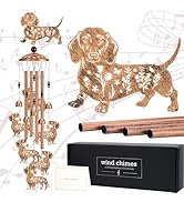 LIRAVENO Dachshund Gifts Wind Chimes - Dog Decor Metal Windchimes Outdoors Decoration for Garden ...