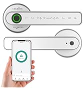 GEKRONE Fingerprint Smart Lever Lock TUYA APP Control Keyless Entry Bluetooth Touchscreen Indoor ...