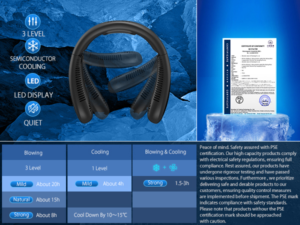 2023 upgraded Neck Fan, Portable Neck Fan, Personal Fan, Portable Fan, Neck Air Conditioner