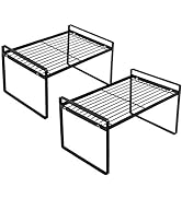 Shantton 2 Pack Kitchen Cabinet Shelf Counter Organizer Rack Pantry Storage Bathroom Bedroom Offi...