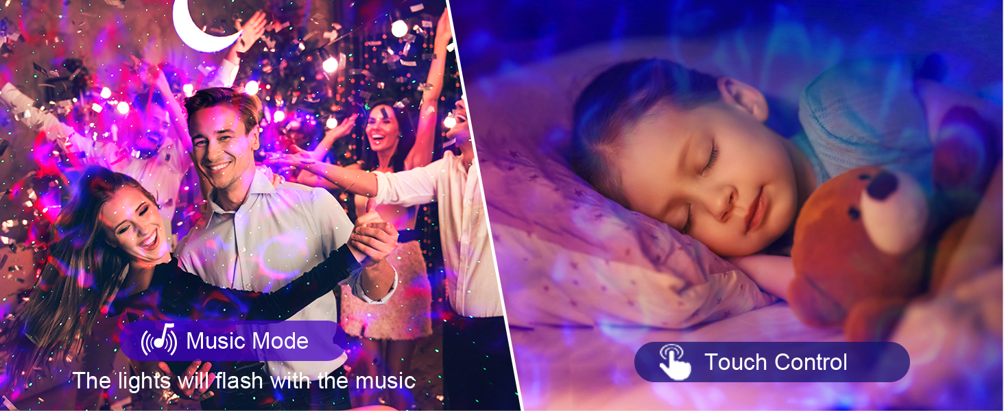 Galaxy Projector Star Night Light - 3-in-1 Moon Star Aurora Projector for Bedroom