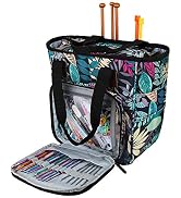 Coopay Crochet Bag w/Shoulder Strap, Yarn Bag Knitting Tote Bag-Forest | Portable Traveling Croch...