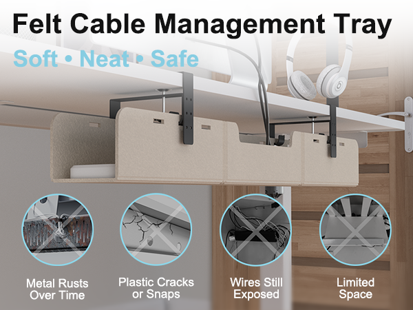 Felt Cable Management Tray