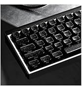 XVX Keycaps, Black Jelly Keyboard Keycaps with Glitter, Starry Key caps OEM Profile, Side Printed...