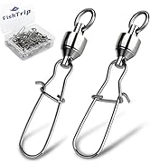 FishTrip Snap Swivels 30Pack Ball Bearing Fishing Swivels Saltwater 0#-10# Duo Lock Barrel swivel...