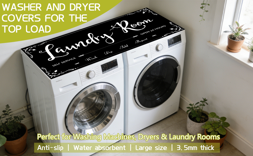54&amp;#39;&amp;#39; x 27.5&amp;#39;&amp;#39; Washer and Dryer Covers for the Top