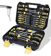 DOWELL Magnetic Screwdriver Set Slotted/Phillips/Torx 108-Piece Stubby Screwdriver Mini Precision...