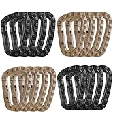 Tactical Carabiner Keychain -12/15/16 Pack Hard Polymer Carabiners D Rings Light Weight Spring Sn...