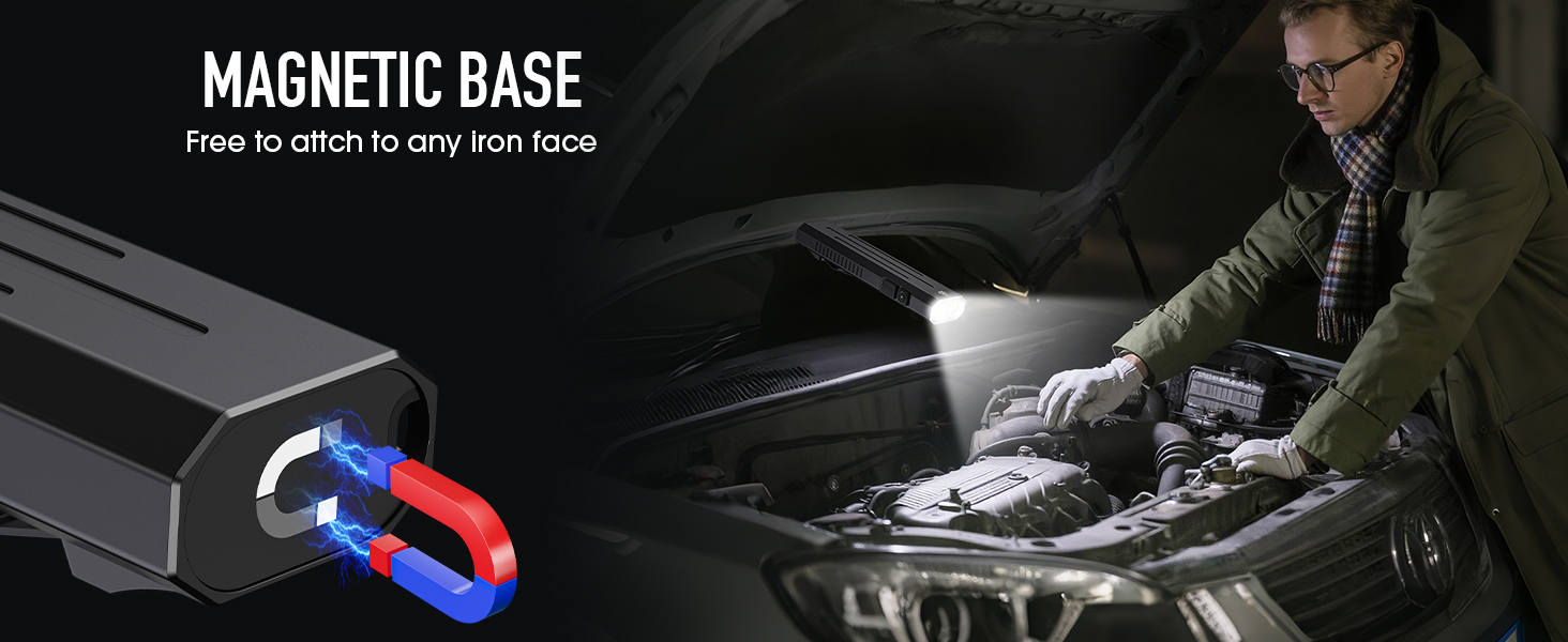 magnetic flat flashlight