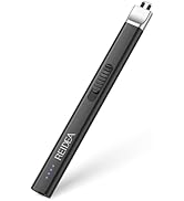 REIDEA Electric Lighter R1 Flat Candle Lighter, Windproof Flameless USB Rechargeable Arc Lighter ...