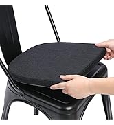 BUYUE Natural Linen 14x14 Magnetic Cushion for Metal Chair 1 Piece, Enhanced Anti-Slip Seat Pad f...