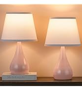 Leasgy 17.3'' Modern Dimmable Touch Lamps for Nightstand 2pcs, Table Lamps for Living Room, Readi...