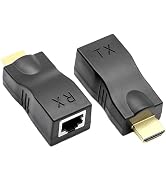 IYUANEPRO HDMI to Ethernet Extender Adapter, RJ45 Network Cable Converter, 4K Compatible