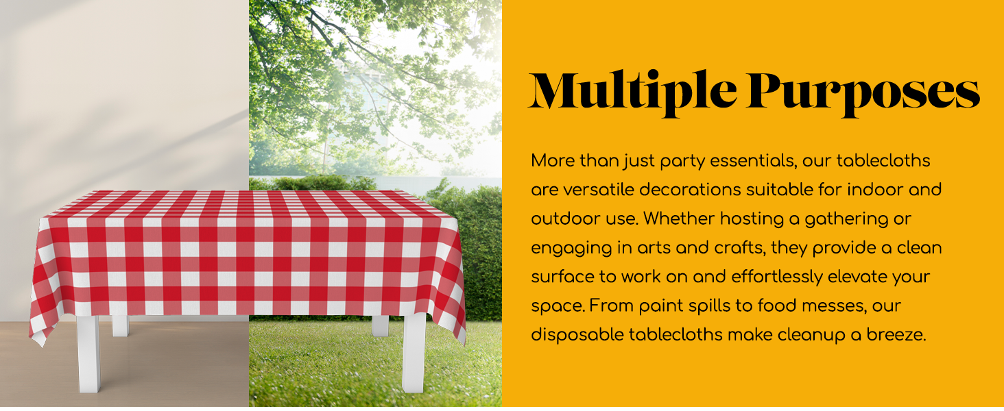  Grandipity Rectangle Tablecloth GINGHAM RED
