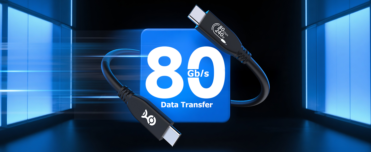 Cable Matters USB4 cable with 240W power delivery for high-performance devices