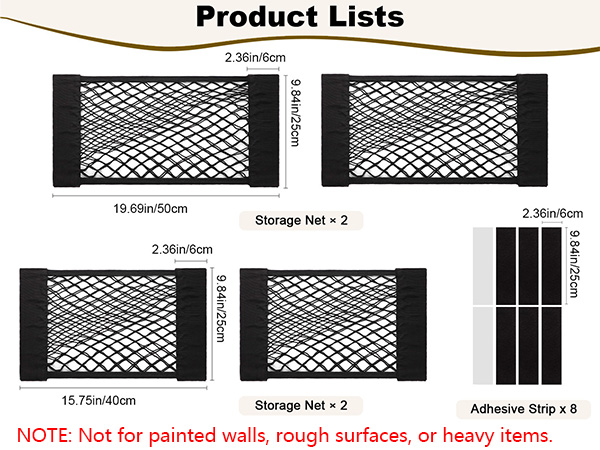 mesh storage bags small cargo net pocket product size