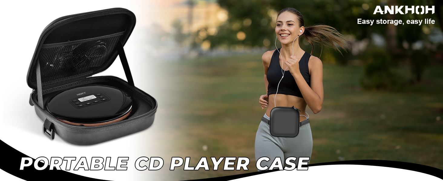 Portable cd player storage case