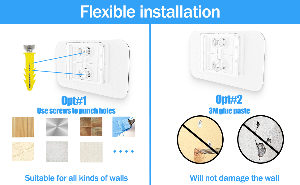 Self Adhesive Tape or Screw Fixing Wall Mounting Charging Stand for PS5 DualSense Edge Controllers