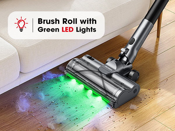 Brush Roll with Green LED Lights