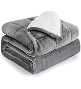 Cottonblue Sherpa Fleece Weighted Blanket 15 Pounds Queen Size 60” x 80 Heavy Weighted Blankets f...