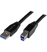 StarTech.com 30ft USB 3.0 USB-A to USB-B Cable - M/M - Active - USB Type-A to USB Type-B Cable - ...
