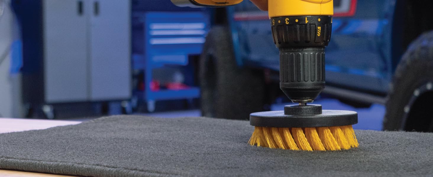 Drill Powered Carpet Cleaning Brushes