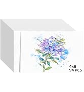 94 Sheets Watercolor Paper 4x6, 140lb/300gsm Cold Press Watercolor Paper Bulk, Cotton Water Color...