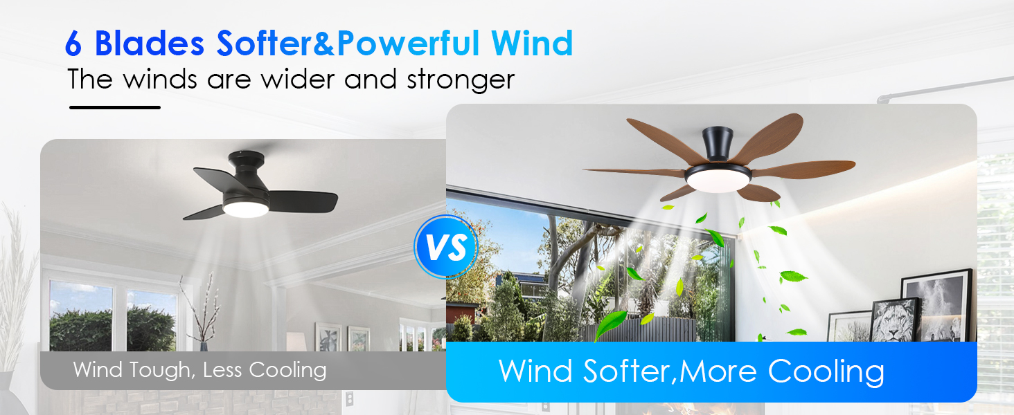 low profile ceiling fan with light brown soft