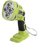 YEX-BUR 12W 1120LM LED Work Light for Ryobi 18v Battery, Portable Handheld Flashlight Project Lig...
