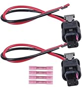 FRCVESNG Side Marker Pigtail Connector Harness, 2 Pack Side Tail Light Marker Wiring Plug Connect...