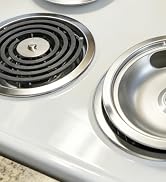 Drip Pan Electric Stove Burner Covers for Whirlpool W10278125, 4 Pack(2x6" and 2x8")