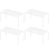 Redrubbit 4 Pack(10.6 x 5.1 Inch) Cabinet Storage Shelf Rack, Rustproof Kitchen Counter and Cabin...