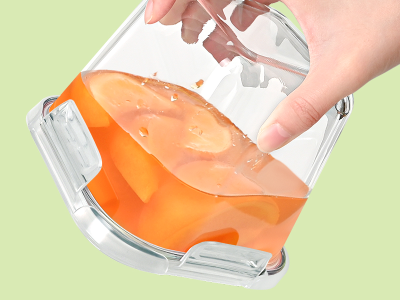 Square Glass Soup Containers with Lids 4 Cup Glass Storage Containers for Lunch Glass Freezer