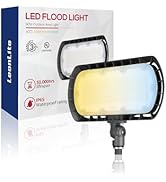 LEONLITE 90W/70W/50W LED Flood Light Outdoor, UL&amp;DLC Listed, 3CCT 5000K/4000K/3000K Selectable, 1...
