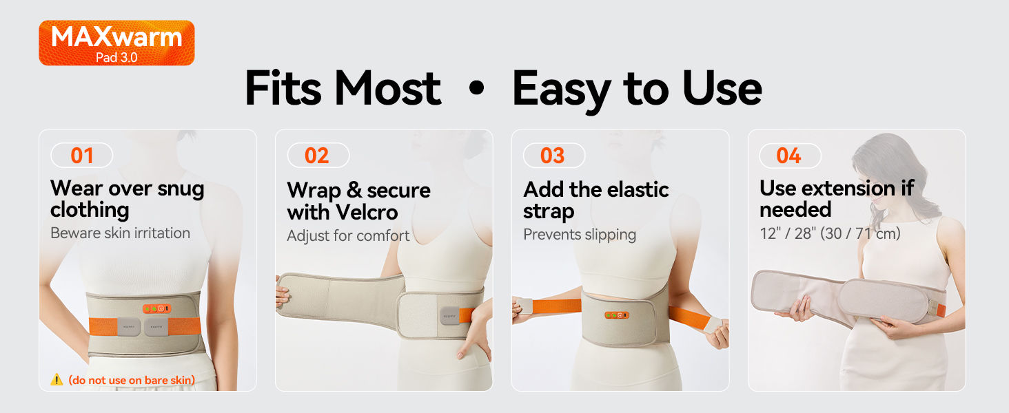 Cordless Heating Pad for Back Pain Relief ikeepfit