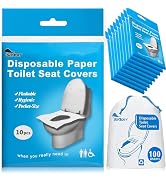 SoNeat Disposable Toilet Seat Cover - 100 Count Large Flushable Toilet Seat Covers for Travel, Ki...