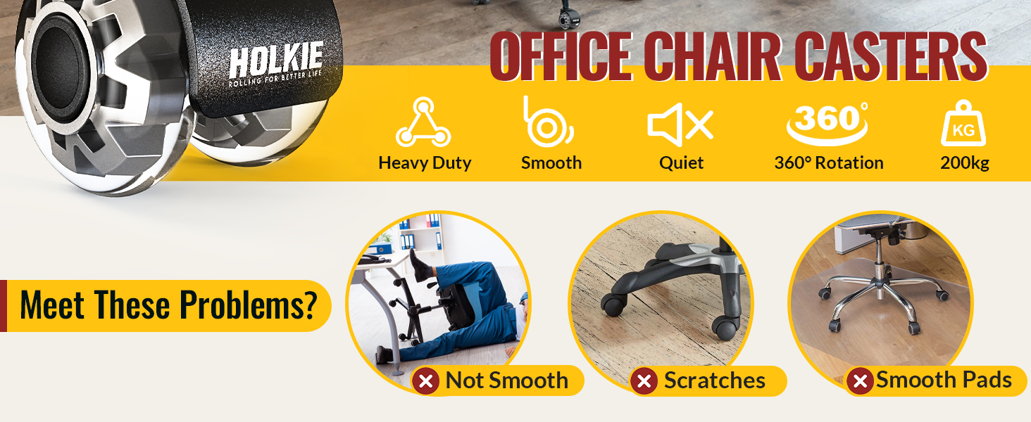 computer gaming wheel for hardwood floors castors set of 5 dual smooth mute quiet gliding