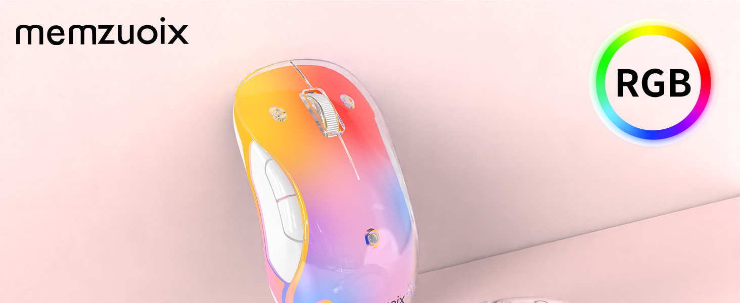 LED wireless mouse pink