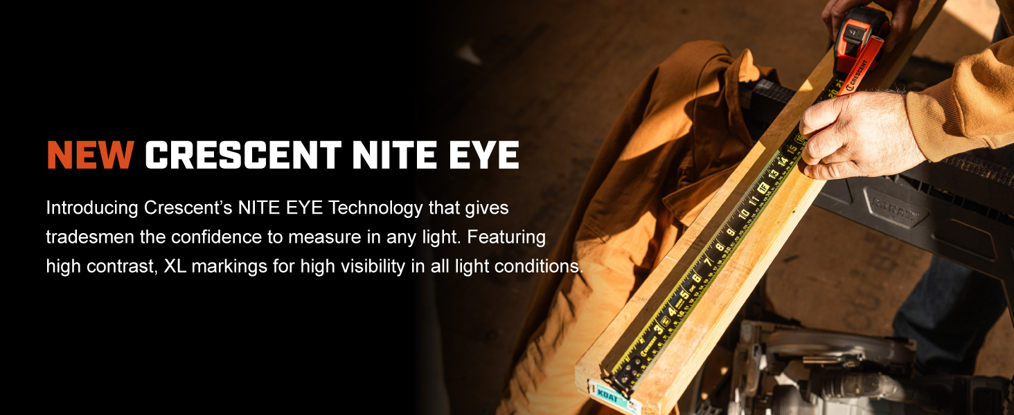 New Crescent NITE EYE Tape Measures Intro