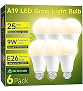 UNILAMPRO Grow Light Bulbs, Full Spectrum Light Bulb, A19 Grow Light Bulb, Plant Light Bulbs E26 ...